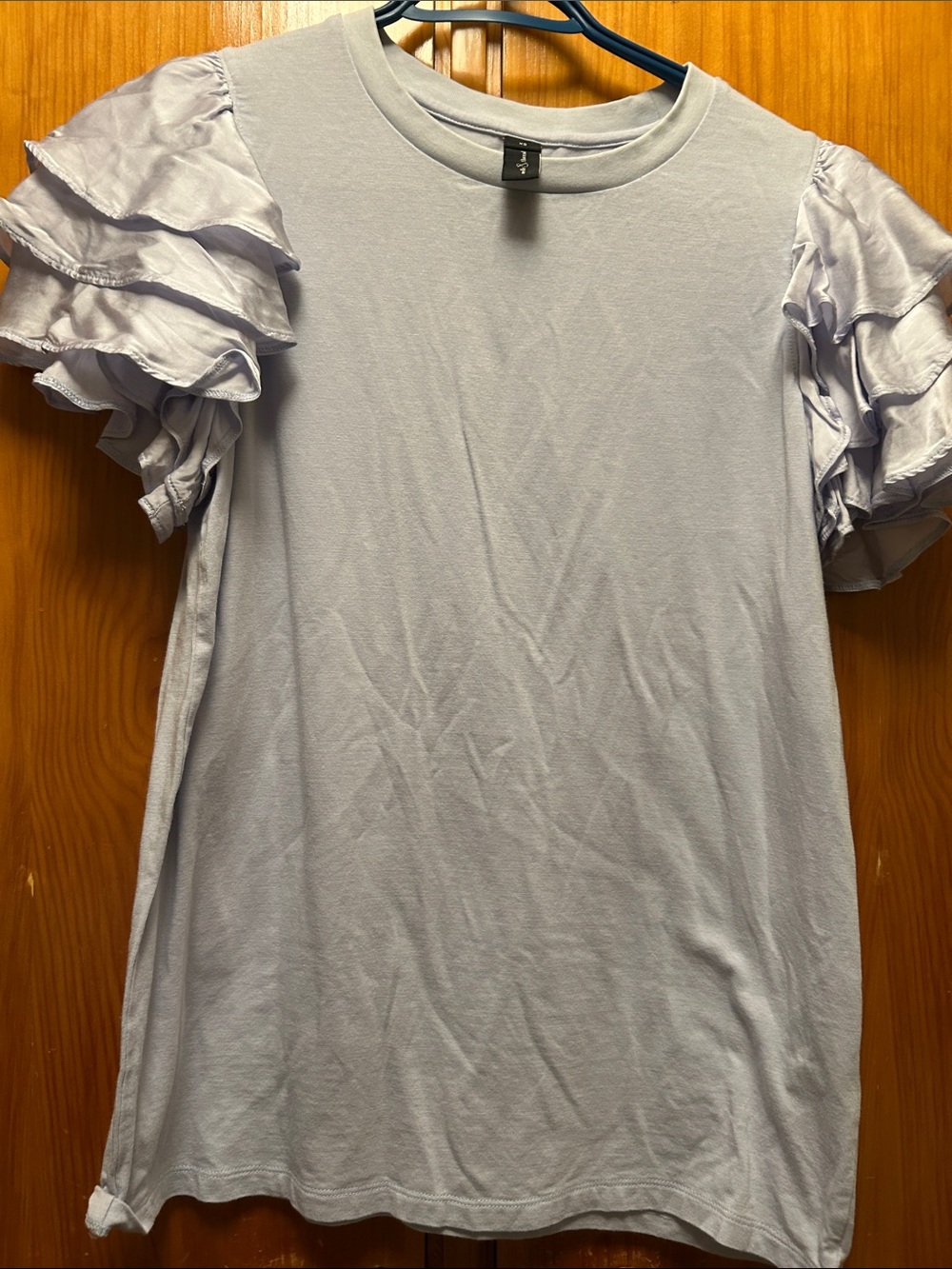 Needle & Thread Lavender Ruffle Sleeve Tee